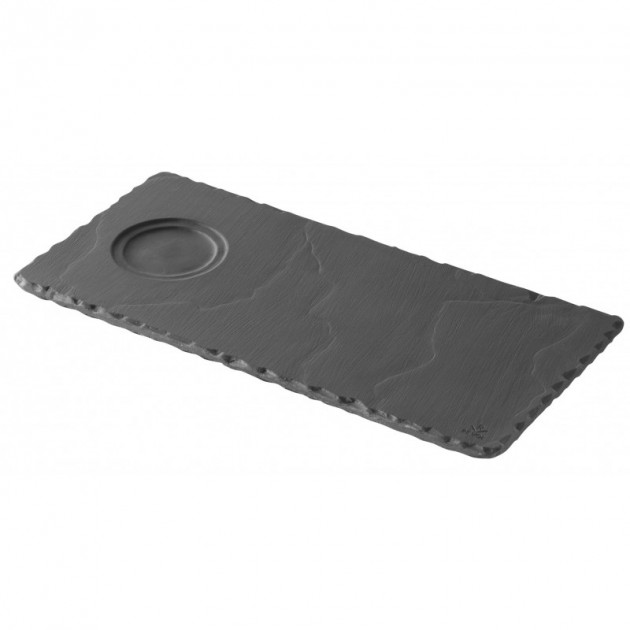 Plateau Rectangulaire 1 encoche Ardoise 25 x 12 cm Basalt Revol