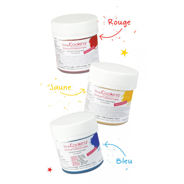 Les pots de Colorants Liposolubles Scrapcooking Les pots de Colorants Liposolubles Scrapcooking