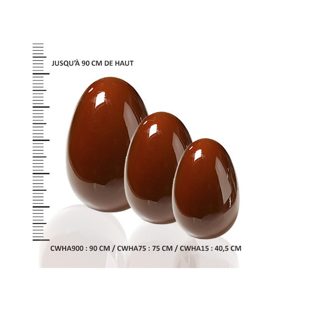 Oeuf en Chocolat Geant 40.5cm de haut Moule Chocolate World Oeuf en Chocolat Geant 40.5cm de haut Moule Chocolate World