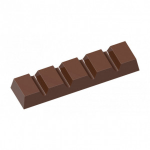 FIN DE SERIE Moule Chocolat Barre 5 Rectangles (x20) Chocolate World FIN DE SERIE Moule Chocolat Barre 5 Rectangles (x20) Chocolate World