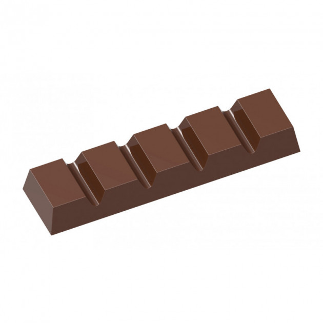 Moule Chocolat Barre 5 Rectangles (x20) Chocolate World