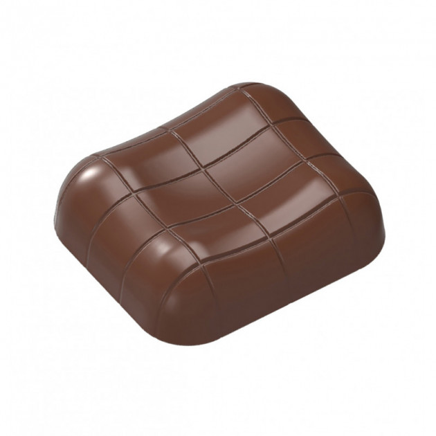 Moule Chocolat Rectangle Raye 35x31 mm (x21) Chocolat Form