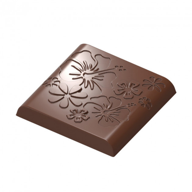 Moule Chocolat Carre Arrondi Fleur (x18) Chocolat Form