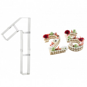 Grand Emporte Pièce Inox Chiffre 1 32x16 cm Grand Emporte Pièce Inox Chiffre 1 32x16 cm