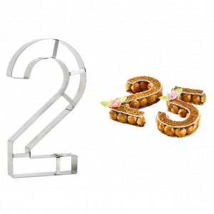 Grand Emporte Pièce Inox Chiffre 2 32x18 cm Grand Emporte Pièce Inox Chiffre 2 32x18 cm