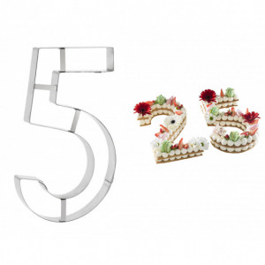 Grand Emporte Pièce Inox Chiffre 5 32x18 cm Grand Emporte Pièce Inox Chiffre 5 32x18 cm