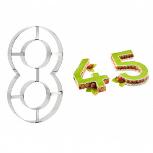 Grand Emporte Pièce Inox Chiffre 8 32x18 cm Grand Emporte Pièce Inox Chiffre 8 32x18 cm