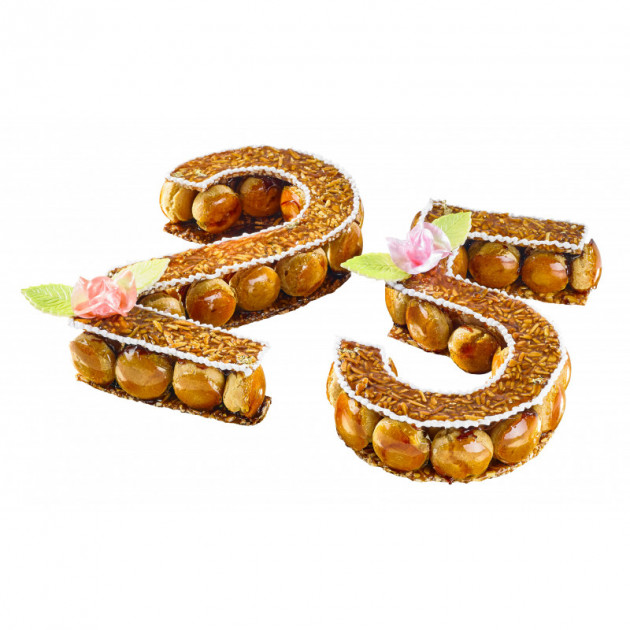 Gateau Chiffre Nougatine et Choux Gateau Chiffre Nougatine et Choux