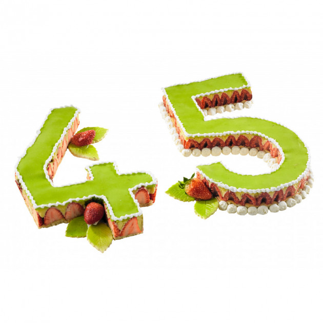 Number Cake Fraisier