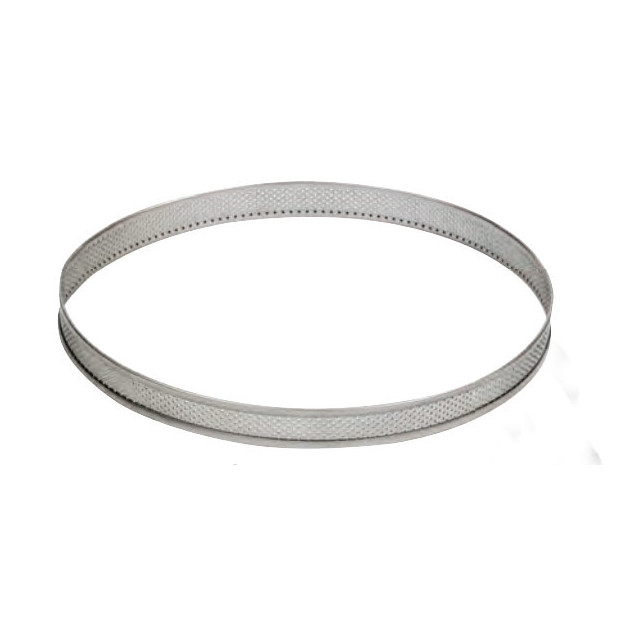 Cercle a tarte inox perfore bord plie
