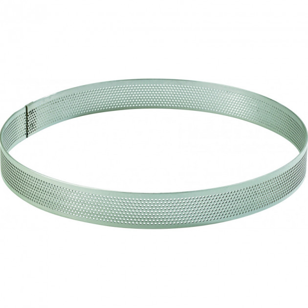 Cercle à tarte en inox - 16 cm h.2 cm Bords Roulés - Gobel