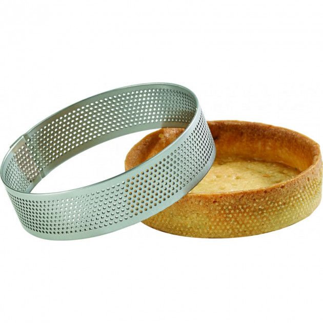 Cercle a tarte perfore inox disponible en 14 tailles Cercle a tarte perfore inox disponible en 14 tailles