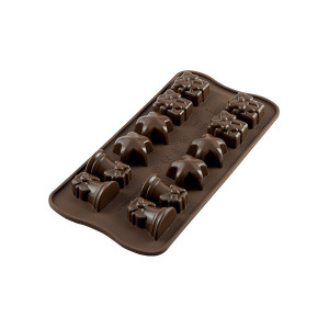 Moule à Chocolat 12 Sujets Noël Easy Choc - Silicone Spécial Chocolat Moule à Chocolat 12 Sujets Noël Easy Choc - Silicone Spécial Chocolat