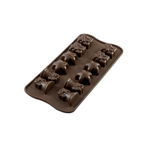 Moule a Chocolat 12 Sujets Noel Easy Choc - Silicone Special Chocolat