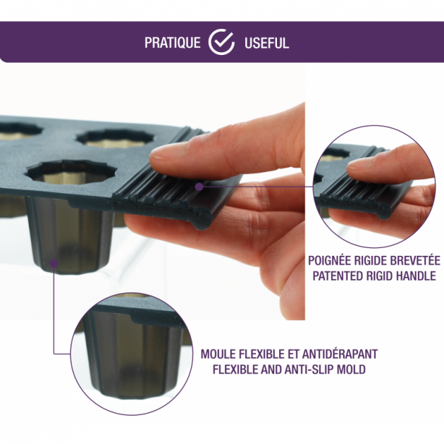 Moule Silicone avec poignee rigide brevetee Mastrad Moule Silicone avec poignee rigide brevetee Mastrad