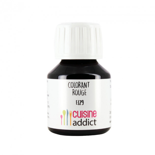 Colorant Alimentaire Rouge Coquelicot E129 Liquide 58 ml Cuisineaddict