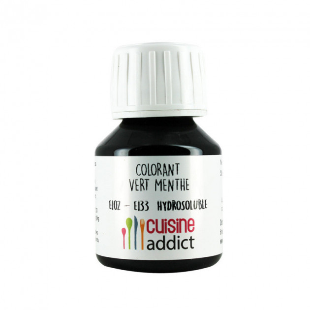 Colorant Alimentaire Vert Menthe E102/E133 Liquide 58 ml Cuisineaddict
