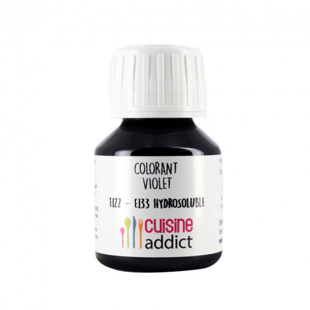 Colorant Alimentaire Violet E122/E133 Liquide 58 ml Cuisineaddict