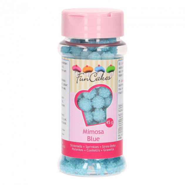 Decors en sucre Mimosa Bleu 45 g Funcakes