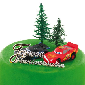 Kit Décor Gâteau Cars (4 pièces)