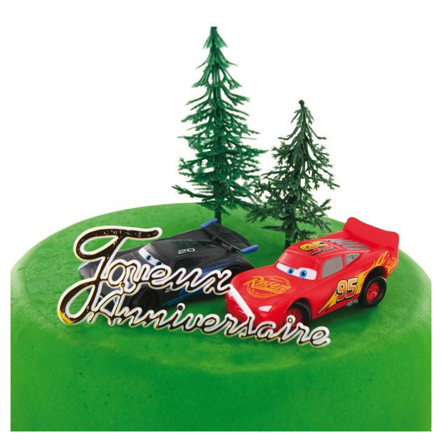 Kit Décor Gâteau Cars (4 pièces)