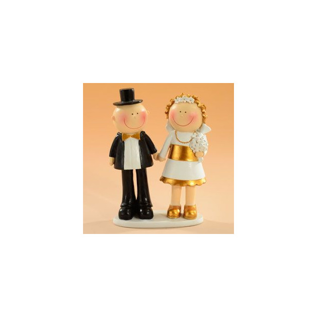 Figurine Anniversaire De Mariage Noces D Or 15 Cm Cuisineaddict Com Achat Vente