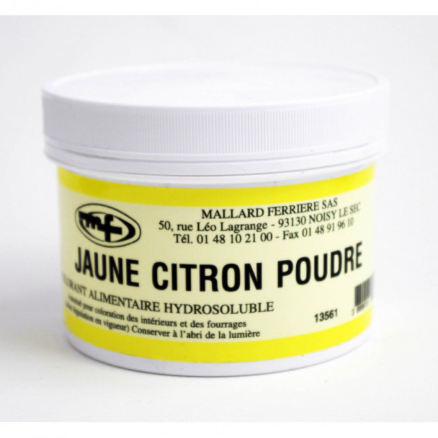 Colorant poudre d'origine naturelle bio - jaune moutarde