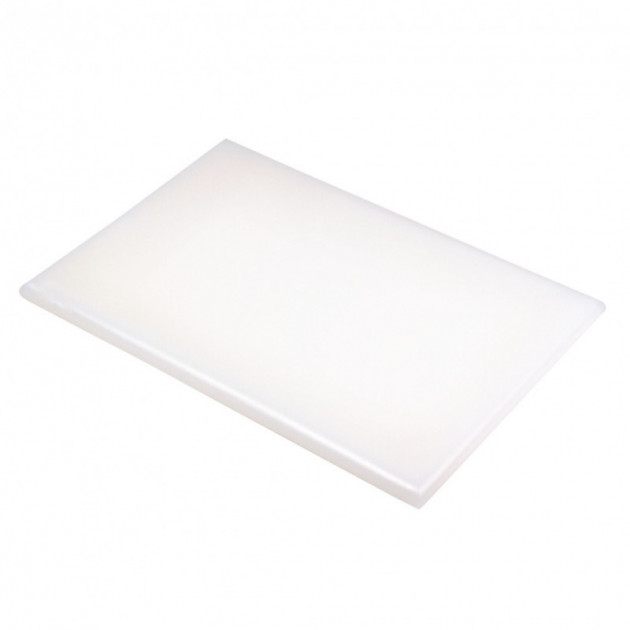 Planche a Decouper 40x30 cm H 2cm Polyethylene Blanc