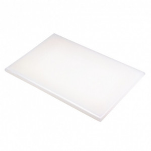 Planche à Découper 60x40 cm H 2cm Polyéthylène Blanc Planche à Découper 60x40 cm H 2cm Polyéthylène Blanc
