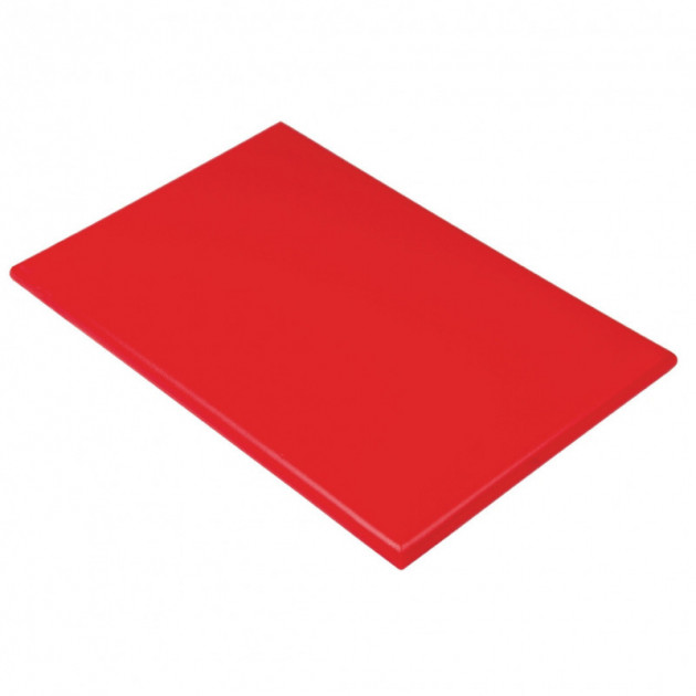 Planche a Decouper 60x40 cm H 2cm Polyethylene Rouge