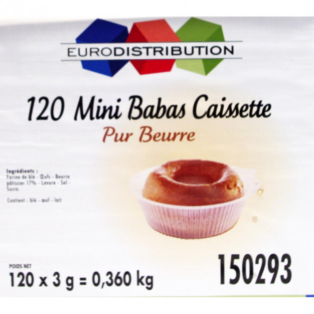 Mini Babas pur beurre en caissette x 120