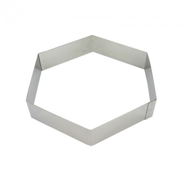 Hexagone a Mousse Inox 14 cm x H 4.5 cm Mallard