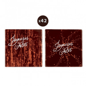 Embouts de bûches chocolat silhouette renne (x40)