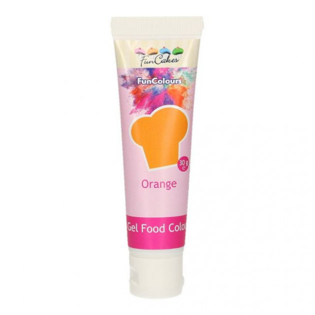 Colorant gel alimentaire Orange FunCakes 30 g