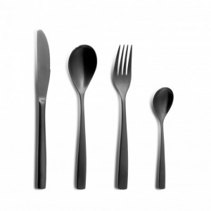 Ménagère 24 pièces BCN COLORS Noir Inox 18% 3 mm Comas Ménagère 24 pièces BCN COLORS Noir Inox 18% 3 mm Comas