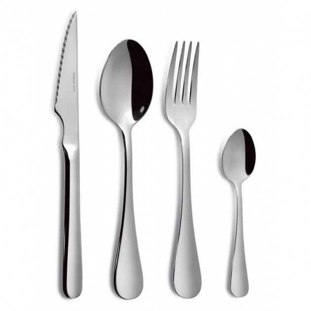 Menagere 24 Pieces avec Couteaux a Steak SEVILLA S Inox 18% Comas