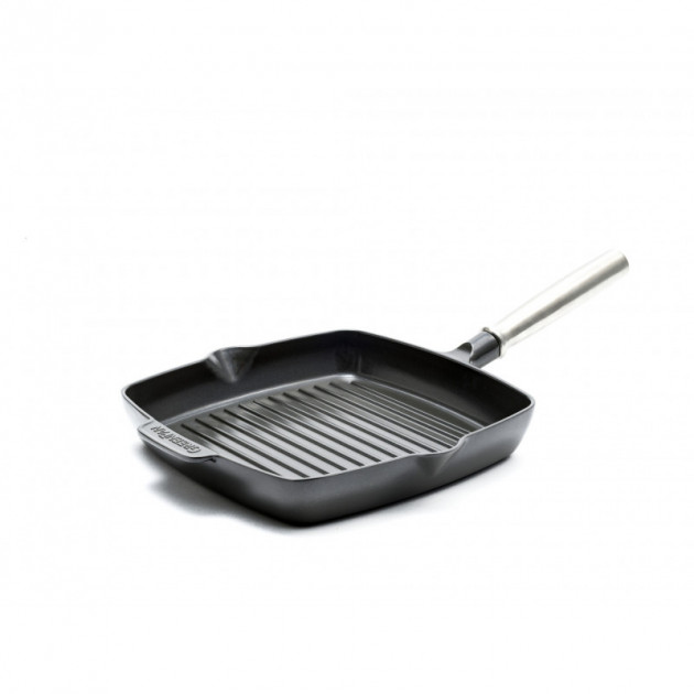 Dos de la Poele Ceramique Grill Carre 26 cm CELESTE GreenPan