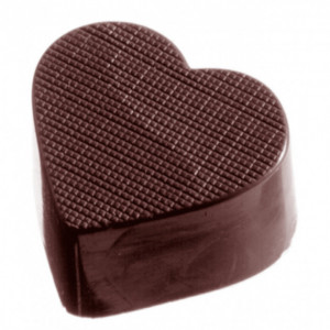 Moule à chocolat Cœur à Carreaux (x32) Chocolate World