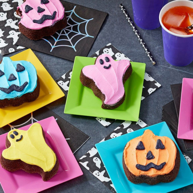 2PCS Citrouille Chauve Souris Silicone Moule de Cuisson pour Crâne Citrouille Fantôme Moule en Silicone Halloween Fantôme Silicone Moules Halloween Creative Silicone Moule theme Halloween pour Gâteau