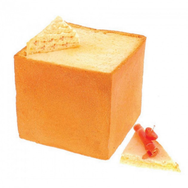 Moule à pain de mie et pain surprise carré Gobel anti-adhérent avec  couvercle 20x20cm