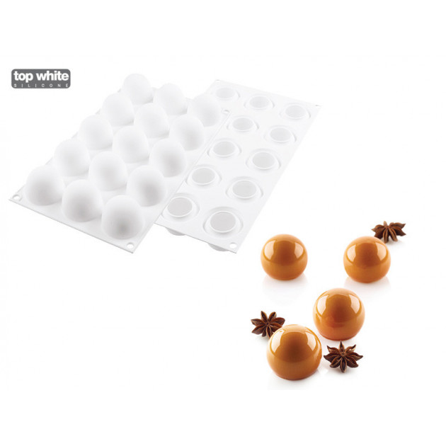 Moule Silicone 15 Truffes Ã˜ 4.2 cm Silikomart Professional