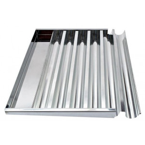 Plaque à Bûchettes 6 Gouttières Fer Blanc 60x40 cm