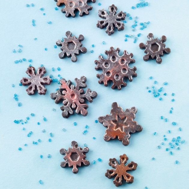 Flocons en chocolat. 6 motifs - Moule Easy Choc Flocons en chocolat. 6 motifs - Moule Easy Choc