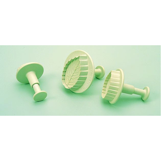 3 Decoupoirs Grande Feuille de Rose a Poussoir 2 3 Decoupoirs Grande Feuille de Rose a Poussoir 2