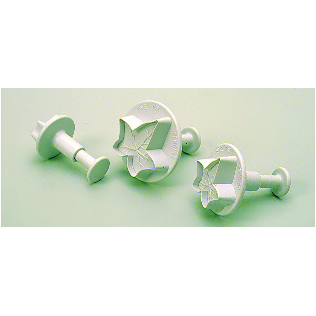 3 Decoupoirs Petite Feuille de Lierre a Poussoir 2