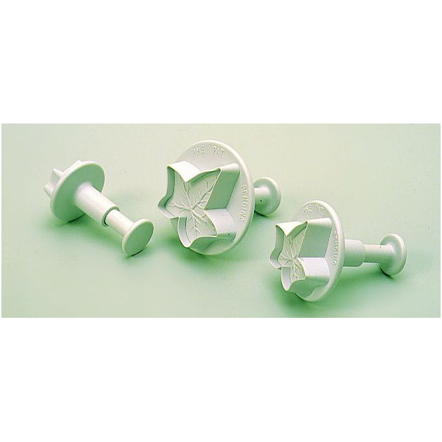 3 Decoupoirs Grande Feuille de Lierre a Poussoir 2