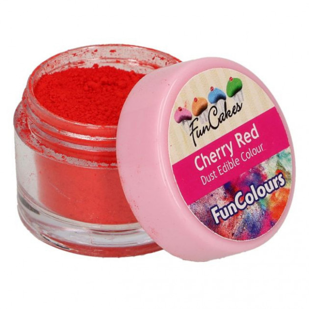 Pot de poudre comestible Rouge cerise FunCakes Pot de poudre comestible Rouge cerise FunCakes