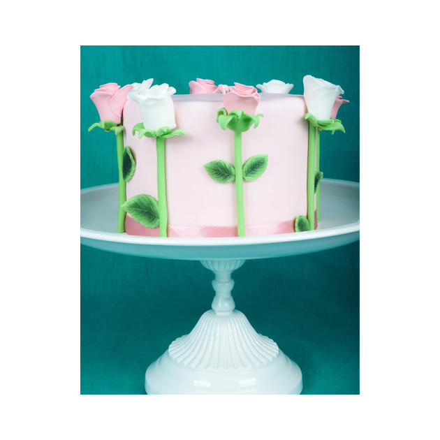 Decor floral au colorant en poudre vert Decor floral au colorant en poudre vert