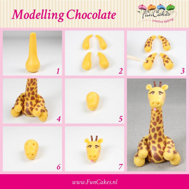 Girafe en sucre decoree de colorant en poudre Girafe en sucre decoree de colorant en poudre