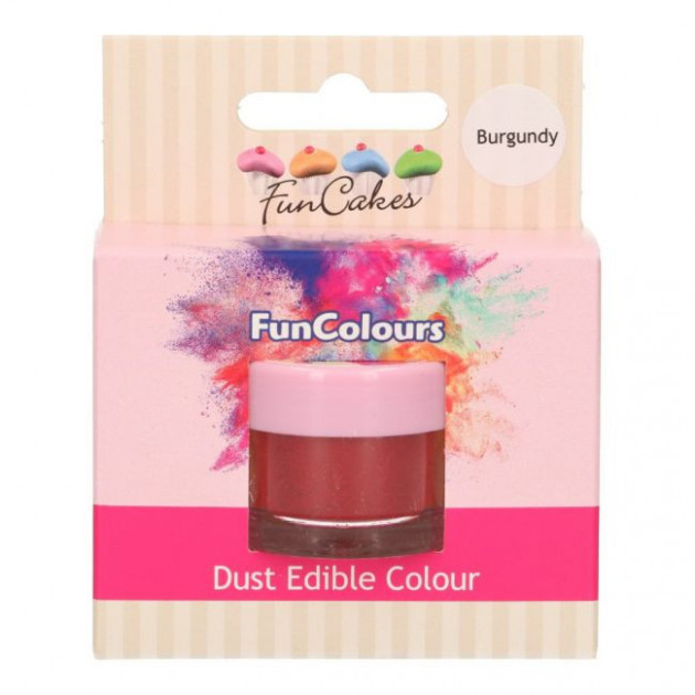 Poudre comestible Rouge bordeaux 1.5 g FunCakes